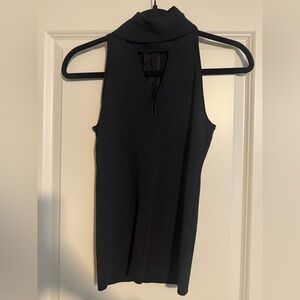 White House Black Market Black Keyhole Tank Top